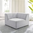 Modway Bartlett Polyester Fabric Upholstered Corner Chair in Ivory