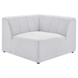 Modway Bartlett Polyester Fabric Upholstered Corner Chair in Ivory