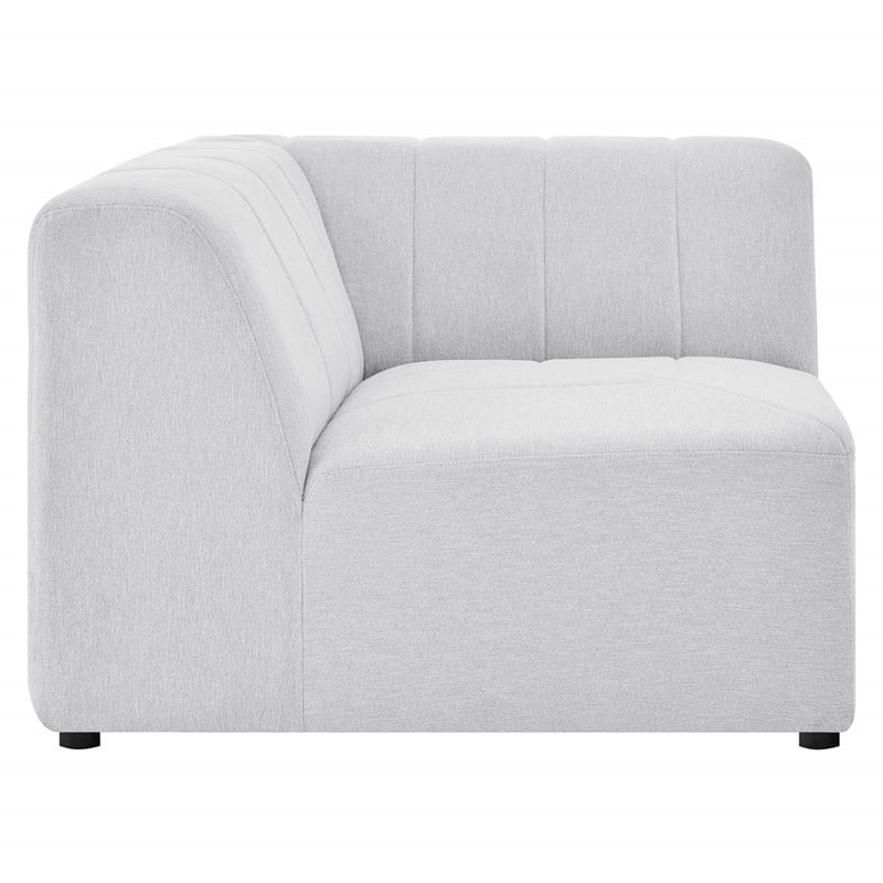 Modway Bartlett Polyester Fabric Upholstered Corner Chair in Ivory