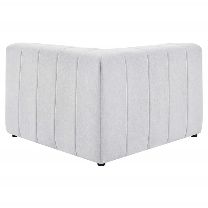 Modway Bartlett Polyester Fabric Upholstered Corner Chair in Ivory