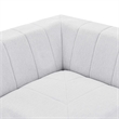 Modway Bartlett Polyester Fabric Upholstered Corner Chair in Ivory