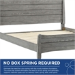 Modway Georgia Queen Rubberwood and MDF Wood Platform Bed in Gray