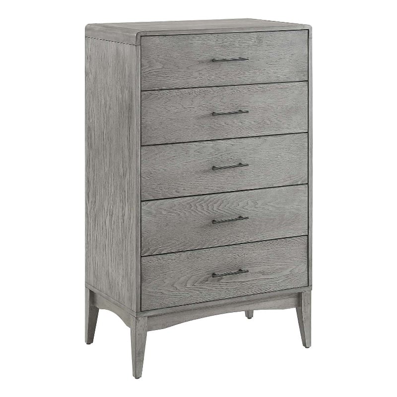 Modway Georgia 5-Drawers Wood Bedroom Chest in Gray