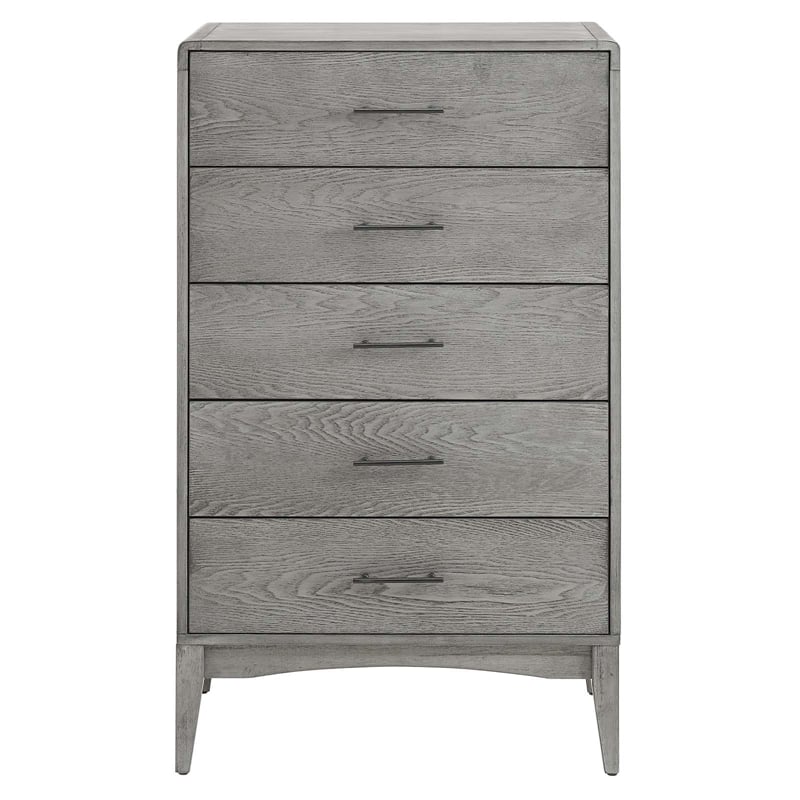 Modway Georgia 5-Drawers Wood Bedroom Chest in Gray
