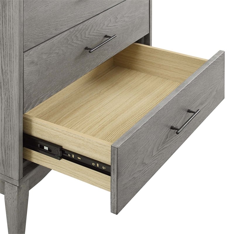 Modway Georgia 5-Drawers Wood Bedroom Chest in Gray