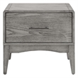 Modway Georgia Modern Rubberwood and Wood Nightstand in Gray Finish