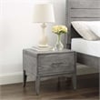 Modway Georgia Modern Rubberwood and Wood Nightstand in Gray Finish