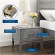 Modway Georgia Modern Rubberwood and Wood Nightstand in Gray Finish
