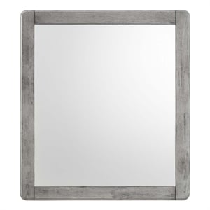 Modway Georgia Modern Style Solid Rubberwood Mirror in Gray Finish