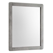 Modway Georgia Modern Style Solid Rubberwood Mirror in Gray Finish