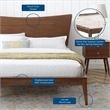 Modway Astra Full Rubberwood and MDF Wood Platform Bed in Walnut