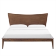 Modway Astra Full Rubberwood and MDF Wood Platform Bed in Walnut