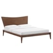 Modway Astra Queen Rubberwood and MDF Wood Platform Bed in Walnut