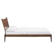 Modway Astra Queen Rubberwood and MDF Wood Platform Bed in Walnut