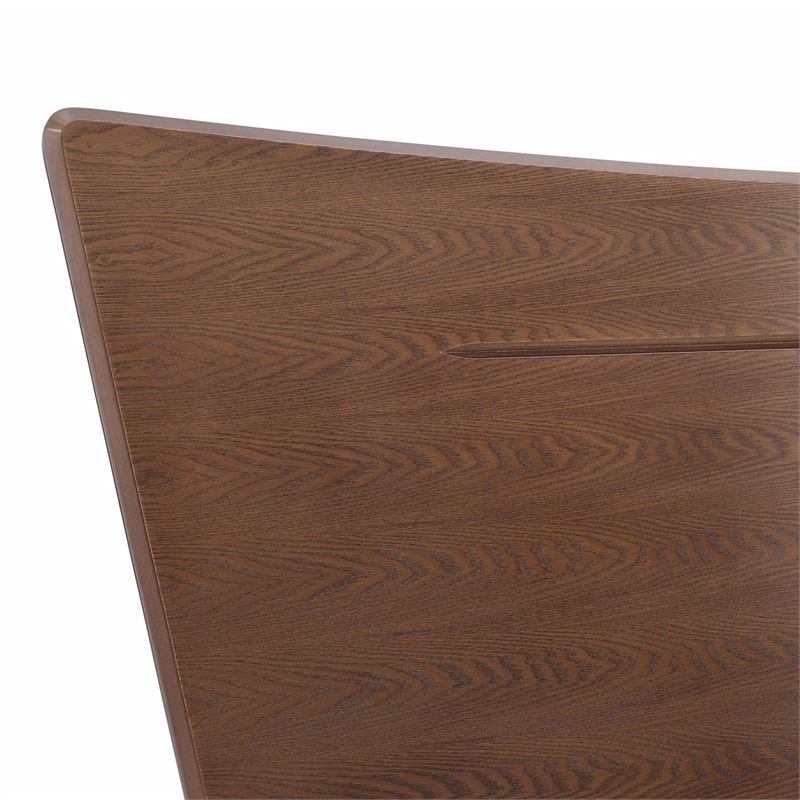 Modway Astra King Rubberwood and MDF Wood Platform Bed in Walnut