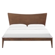 Modway Astra King Rubberwood and MDF Wood Platform Bed in Walnut