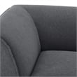 Modway Comprise Polyester Fabric Corner Sectional Sofa Chair in Charcoal