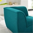 Modway Comprise Polyester Fabric Corner Sectional Sofa Chair in Teal Green