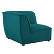 Modway Comprise Polyester Fabric Corner Sectional Sofa Chair in Teal Green