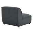 Modway Comprise Modern Polyester Fabric Armless Chair in Charcoal