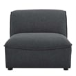 Modway Comprise Modern Polyester Fabric Armless Chair in Charcoal
