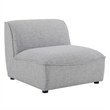 Modway Comprise Modern Polyester Fabric Armless Chair in Light Gray