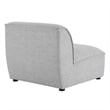 Modway Comprise Modern Polyester Fabric Armless Chair in Light Gray