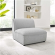 Modway Comprise Modern Polyester Fabric Armless Chair in Light Gray