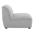 Modway Comprise Modern Polyester Fabric Armless Chair in Light Gray