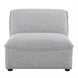Modway Comprise Modern Polyester Fabric Armless Chair in Light Gray