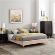 Modway Sutton Queen Modern Performance Velvet Bed Frame in Pink
