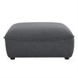 Modway Comprise Modern Polyester Fabric Sectional Sofa Ottoman in Charcoal