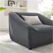 Modway Comprise Modern Upholstery Polyester Fabric Armchair in Charcoal