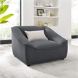 Modway Comprise Modern Upholstery Polyester Fabric Armchair in Charcoal
