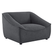 Modway Comprise Modern Upholstery Polyester Fabric Armchair in Charcoal
