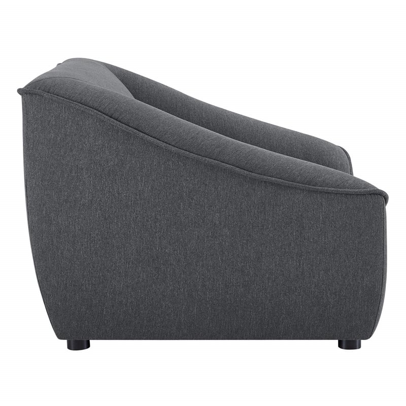 Modway Comprise Modern Upholstery Polyester Fabric Armchair in Charcoal