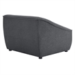Modway Comprise Modern Upholstery Polyester Fabric Armchair in Charcoal