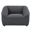 Modway Comprise Modern Upholstery Polyester Fabric Armchair in Charcoal