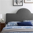 Modway Dawn Twin Modern Performance Velvet Headboard in Charcoal