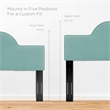 Modway Dawn Twin Modern Performance Velvet Headboard in Mint Green