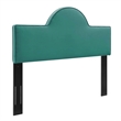 Modway Dawn Twin Modern Performance Velvet Headboard in Teal Green