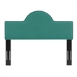 Modway Dawn Twin Modern Performance Velvet Headboard in Teal Green