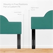Modway Dawn Twin Modern Performance Velvet Headboard in Teal Green