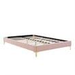 Modway Sutton Twin Modern Performance Velvet Bed Frame in Pink