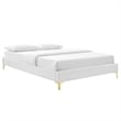 Modway Sutton Twin Modern Performance Velvet Bed Frame in White