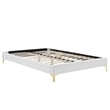 Modway Sutton Twin Modern Performance Velvet Bed Frame in White