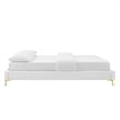 Modway Sutton Twin Modern Performance Velvet Bed Frame in White
