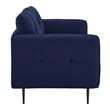 Modway Cameron Upholstered Modern Fabric Sofa with Metal Legs in Blue/Black
