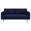 Modway Cameron Upholstered Modern Fabric Sofa with Metal Legs in Blue/Black