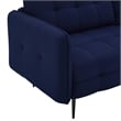 Modway Cameron Upholstered Modern Fabric Sofa with Metal Legs in Blue/Black